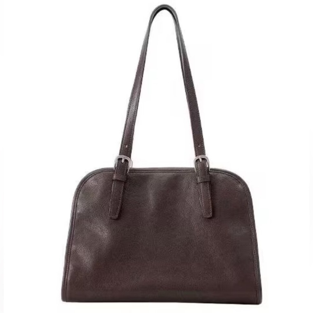 Classic Brown Vegan Leather Shoulder Bag - Timeless Women's Tote